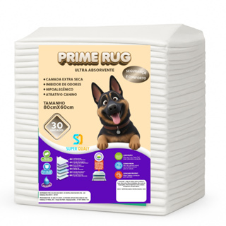 Tapete Higiênico Super Qualy Pet Prime Rug 80x60 Branco 30 Unid Camada Extra em Oferta na Shopee