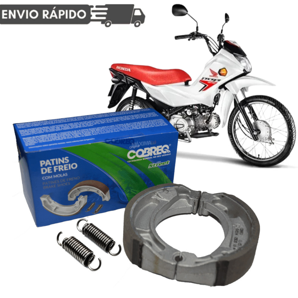 Patim Lona Freio Honda Pop 100 110i Cobreq 0320-cp Compatível com Dianteira e Traseira
