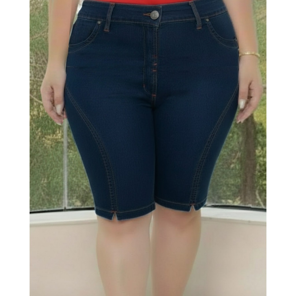 BERMUDA DA CURVA JEANS PLUS SIZE