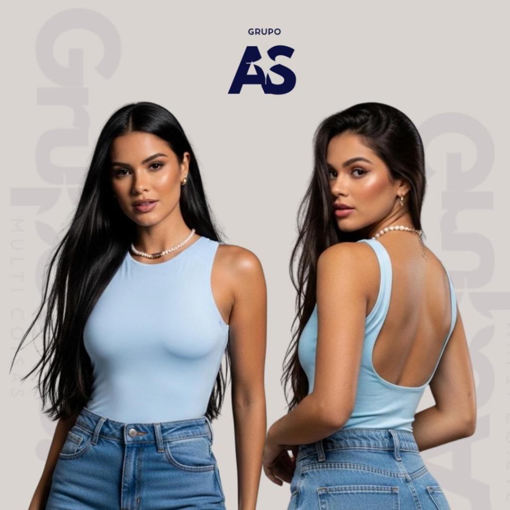 Blusinha Costas Nuas - Blogueirinha Casual Básico Tecido Suplex Tendência Viral 1