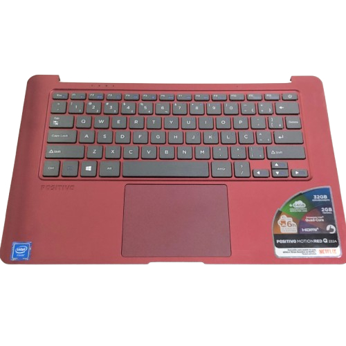 Carcaça Para Notebook Positivo Positivo Motion Q232a Cht14b Base Vermelho