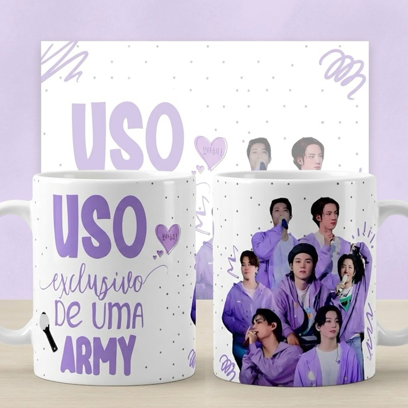 Caneca BTS uso exclusivo de uma Army em Oferta na Shopee