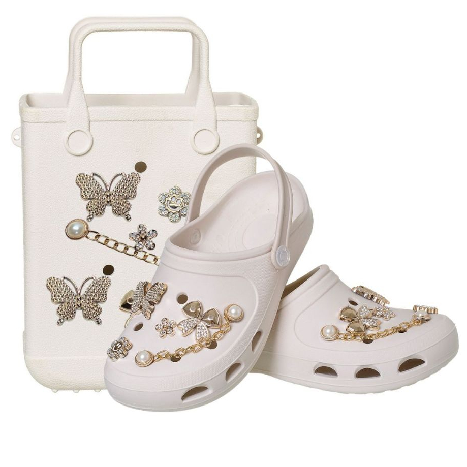 Combo Babuche Infantil Com Bolsa de Mão Meninas Sandália de Bótons Removíveis dia a dia meninas estilosas em Oferta na Shopee