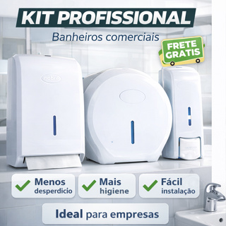 Kit 3 Dispensers Banheiro Completo Nobre - Toalheiro Papel Interfolha + Saboneteira + Rolão em Oferta na Shopee