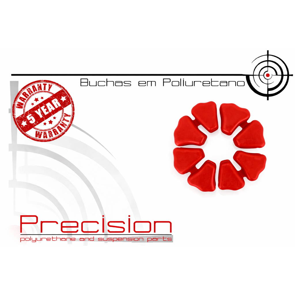 Kit Buchas Flange da Coroa Contra Choque Cbx 250 Twister Cb 300 em Poliuretano com 5 anos de Garantia