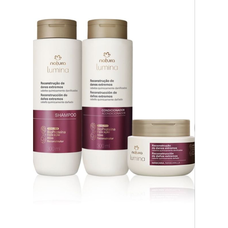 kit Shampoo Natura Lumina Reconstrução de Danos Extremos