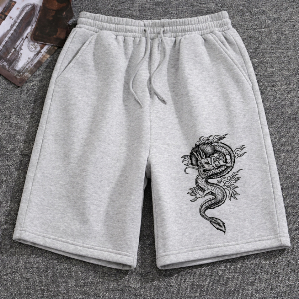 Bermuda Moletom Masculina Streetwear Lançamento Estampas Variadas Casual Conforto Algodão Premium