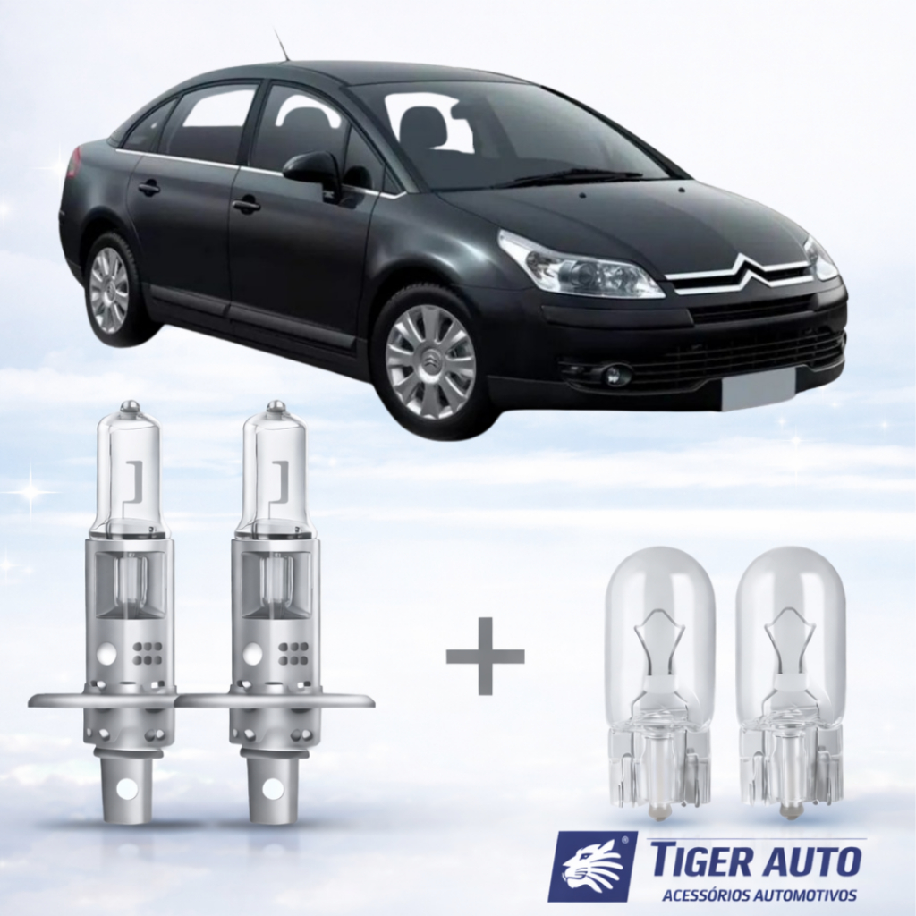 Lampada farol ALTO + LANTERNA CITROEN C4 PALLAS 2006 ATÉ 2013