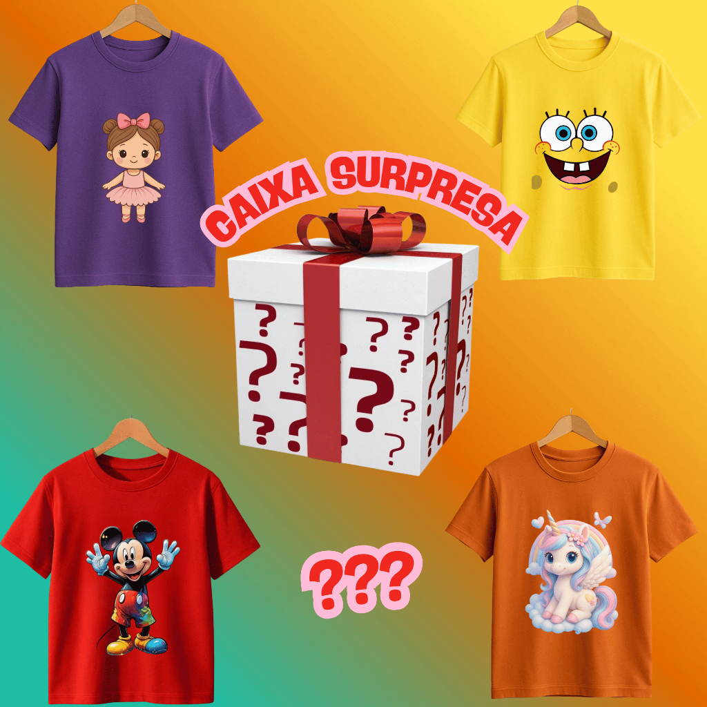 Kit Camisetas Estampadas Blusa Algodão Premium Camisa Infantil Esporte Lançamento Escola Confortavél