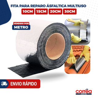 Fita Aluminio Vedação Vazamentos Veda Tudo Trincas Laje Telhado Telhas 10cm, 15cm, 20cm e 30cm em Oferta na Shopee