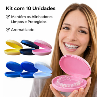 Kit 10 Caixa Estojo Sortidos para Alinhadores , Aparelhos Ortodônticos, Placa Moldeira Bruxismo Dental c/10 - Nova OGP em Oferta na Shopee