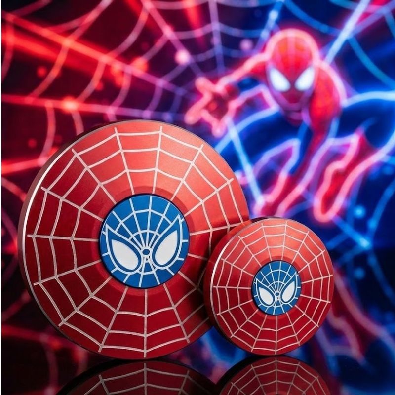 Brinquedo Spinner de Mão Anti Stress Infantil Teia Escudo Homem Aranha Herói Spider Man