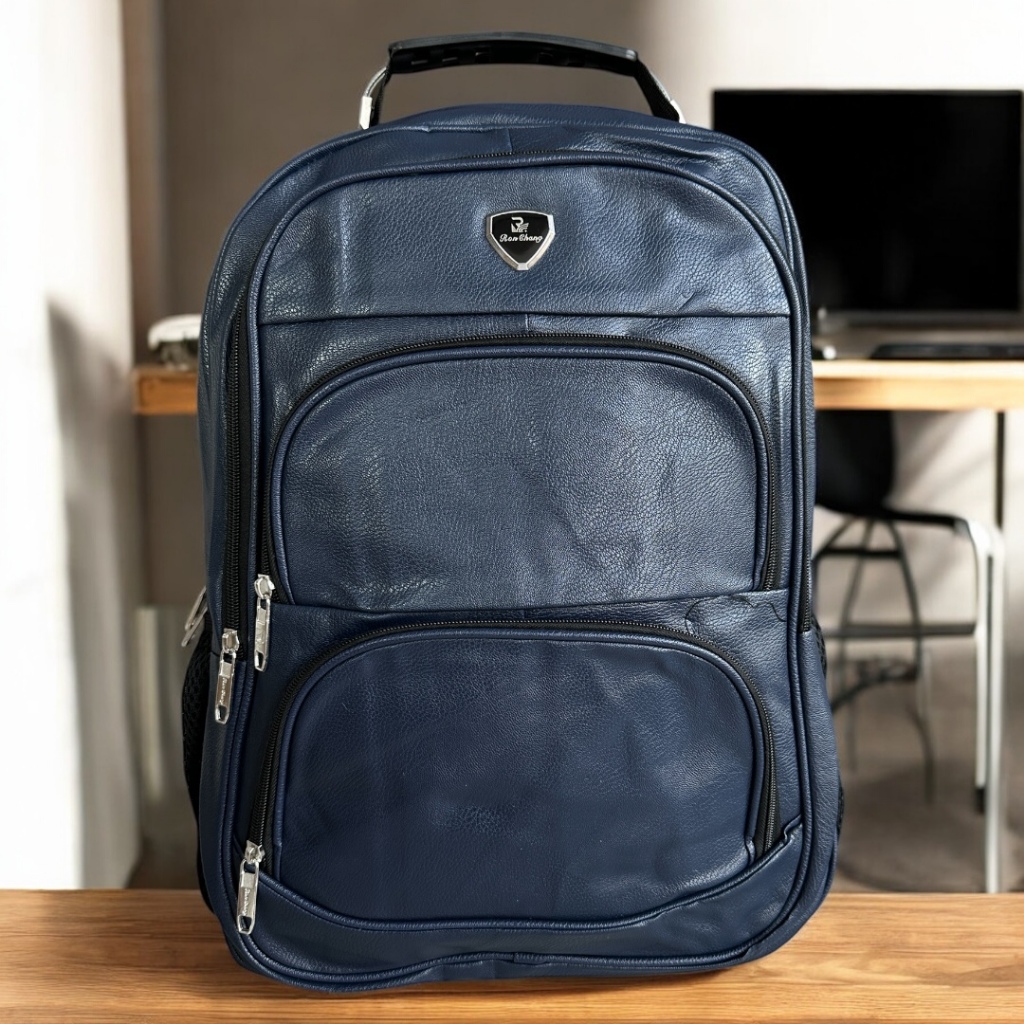 Mochila Bolsa Executiva Grande Feminina Masculina Escolar Trabalho Faculdade-Couro Sintético