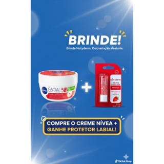 NIVEA Creme Facial  Antissinais 50G +  BRINDE 1 Und Labial Nutryderm 3,5g Sabores em Oferta na Shopee