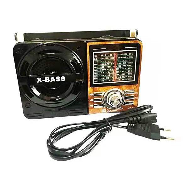 Rádio Retrô Vintage Portátil A Pilha E Tomada Am Fm Sw Pendrive Com Sd Usb GL&DD