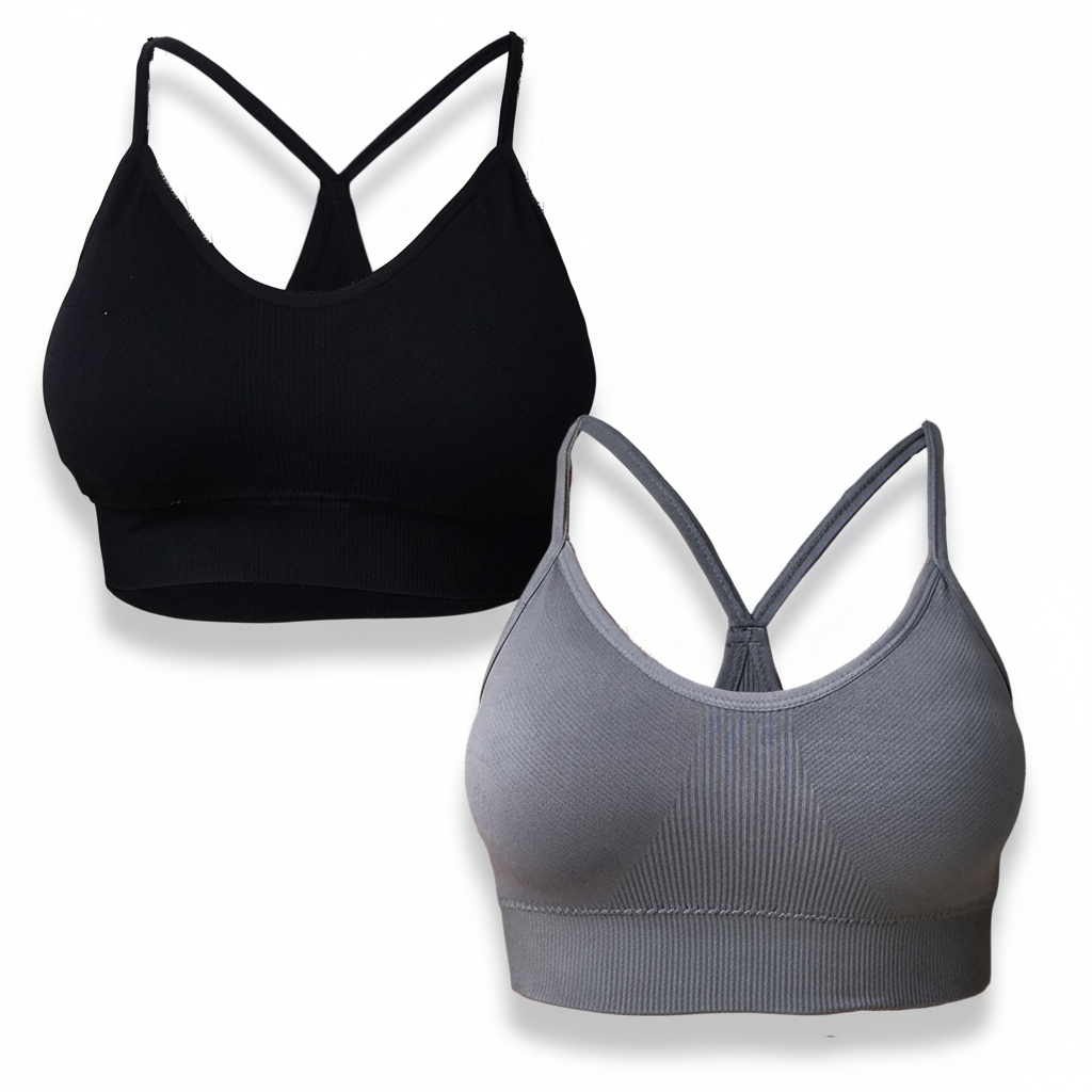 Kit 2 Sutiã Top Nadador Poliamida Bojo Removível Confortável