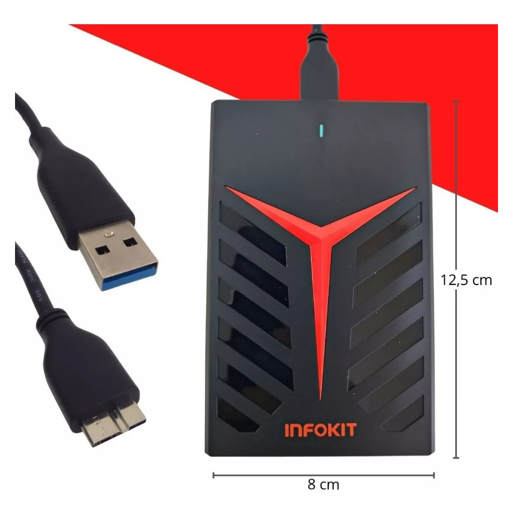 Hd Externo Portátil Slim 500gb a pronta entrega