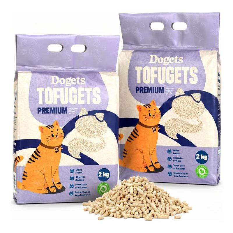 Areia Para Gato Tofu 2 kg Vegetal Higiênica Antiodor Areia Gato Premium Sanitária em Oferta na Shopee