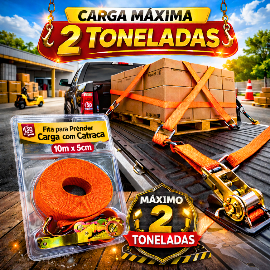 Cintas com Catraca Ganchos 10M X5C M de Carga Amarração Resistente Fita Prendedor para Caminhão