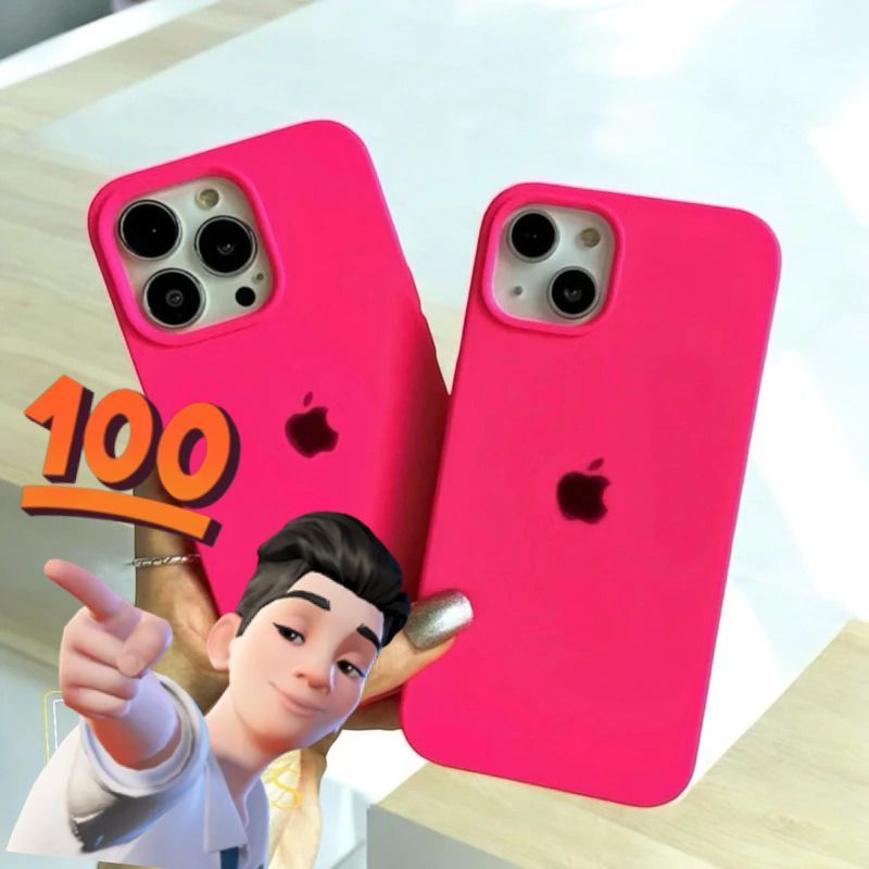 Capa Case Capinha Aveludada Silicone ROSA PINK para iPhone 11/12/13/14/15/16/16E/17E/17 PROMAX