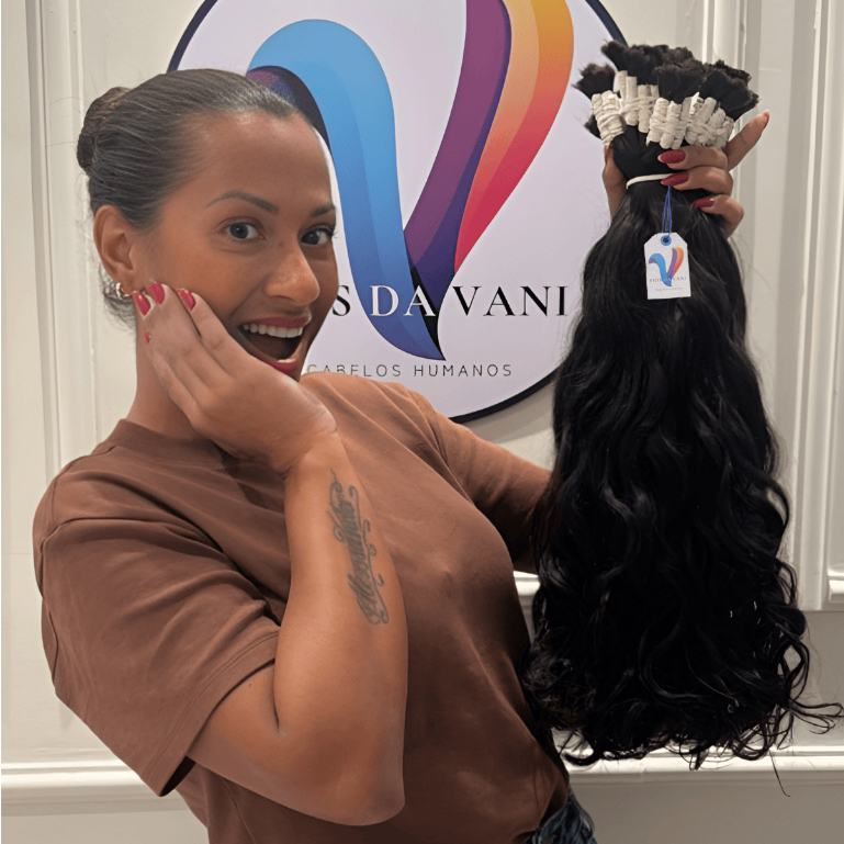 Cabelo Humano Indiano Ondulado Castanho 35 A 75 cm – HIDRATADOS DA VANI em Oferta na Shopee