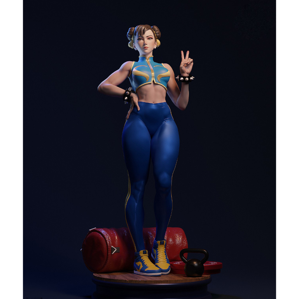 Chun-Li - Street Fighter - Estatueta - Figura em Resina - Colecionáveis - 20cm