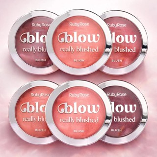 Blush Ruby Rose Linha BLOW Really Blushed – cor intensa, efeito saudável e acabamento aveludado, ideal para realçar maçã em Oferta na Shopee