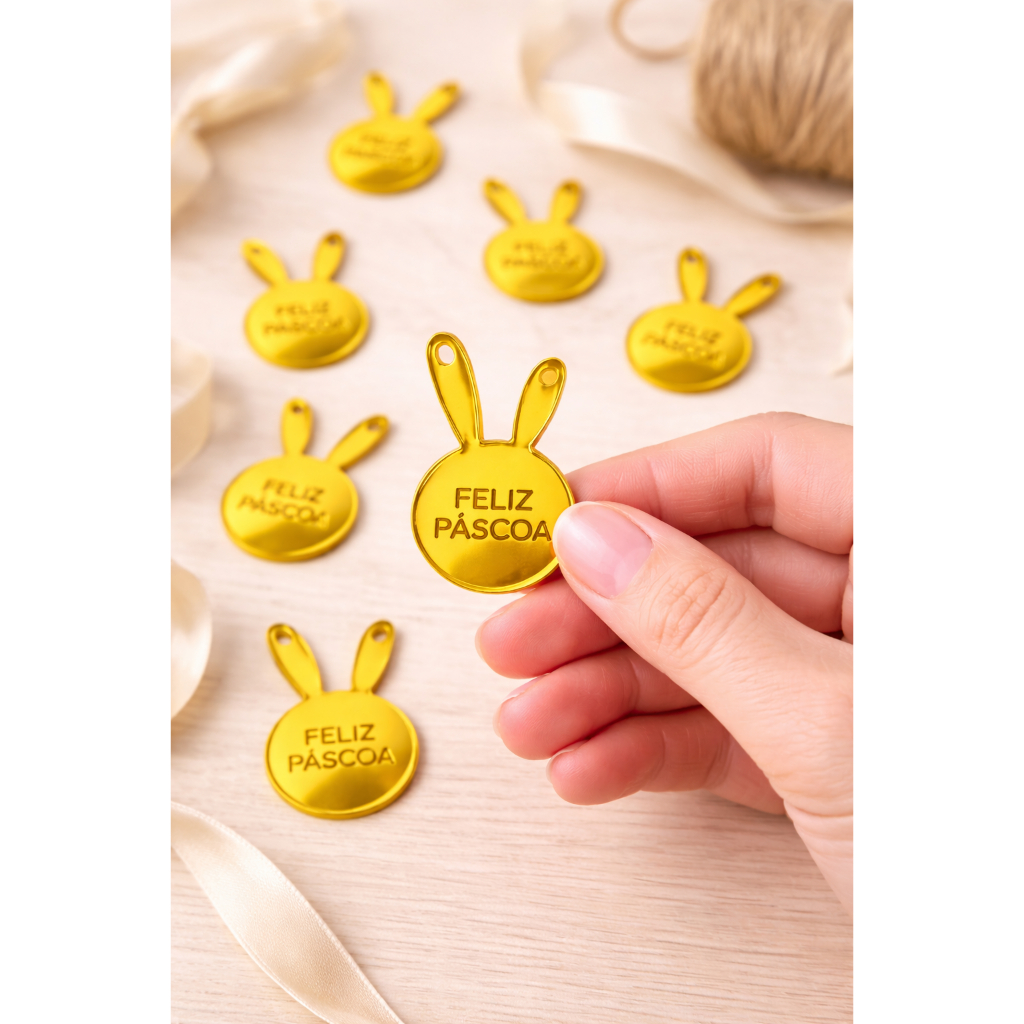 ENVIO RÁPIDO - 50 Tags Feliz Páscoa Dourada Coelho - Lembrancinha Páscoa, Embalagem, Tag Decorativa em Oferta na Shopee