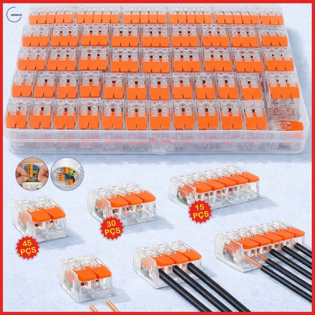 Maleta com Conectadores Linear 2 a 5 Módulos 90 Peças Conexão Rápida de Alta Qualidade em Oferta na Shopee