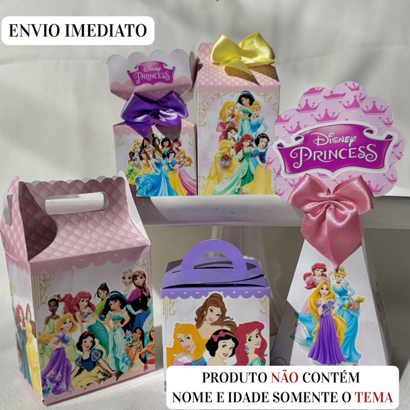 Caixinhas Personalizadas Princesas Disney\ Festa \ Lembrancinha\Aniversário \Mimo\Pronta Entrega