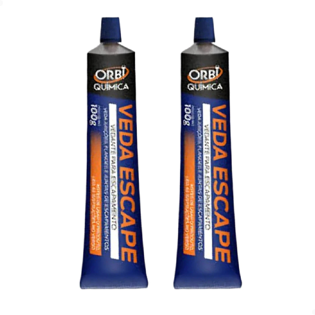 Orbi - 2x Veda Escape 100g (Cola Adesivo De Vedação Orbi Para Escapamento)