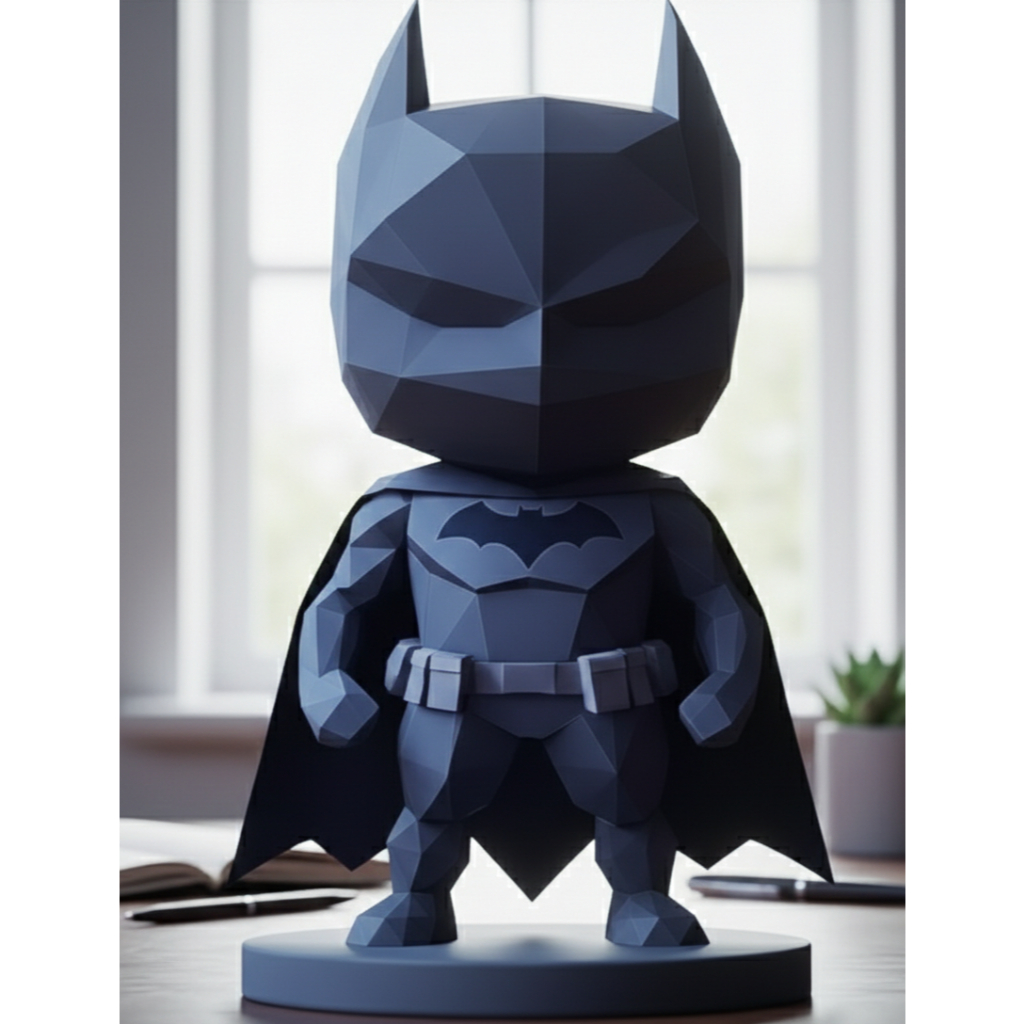 Presente Criativo Geek - Miniatura Batman Low Poly Impressão 3D