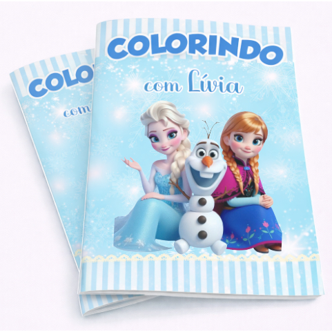 Livrinho de Colorir FROZEN Personalizado | Lembrancinha Infantil Pegue Monte