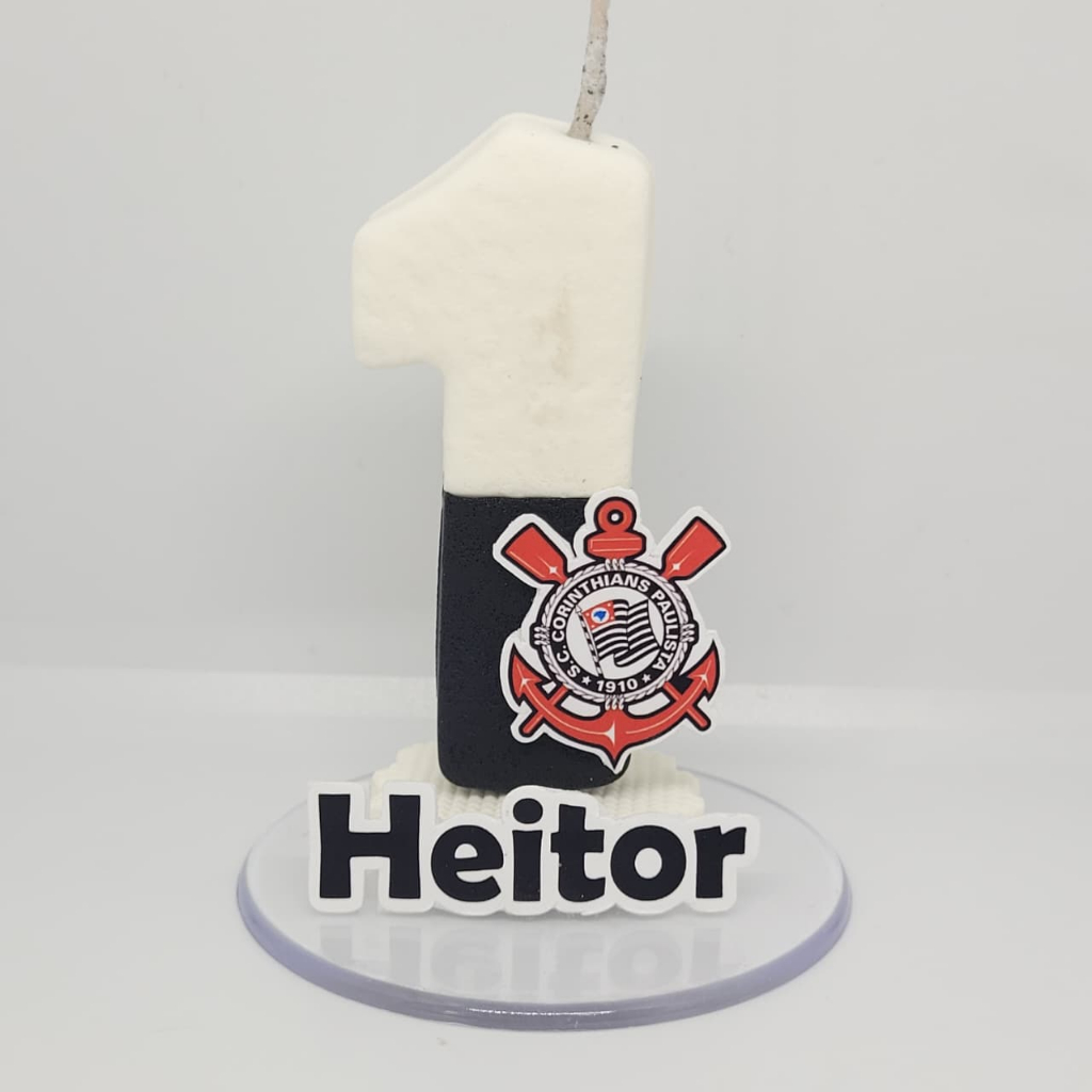 VELA PERSONALIZADA TEMA CORINTHIANS VELA BISCUIT TIME DE FUTEBOL TIMÃO PARA ANIVERSÁRIO em Oferta na Shopee