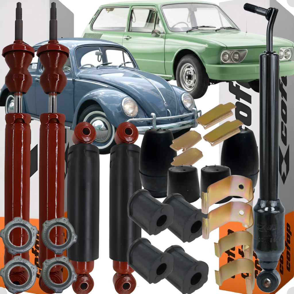 Kit Amortecedor Dianteiro Traseiro Amortecedor Bucha facão Batente Amortecedor Direção Fusca Variant em Oferta na Shopee
