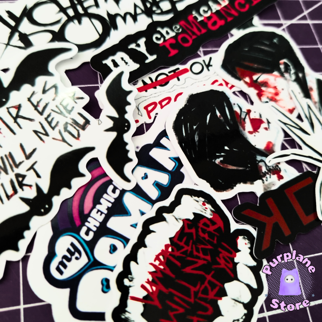 Adesivos Stickers My Chemical Romance MCR Rock Emo Punk Banda Scrapbook Journal Decoração 10 unidades em Oferta na Shopee