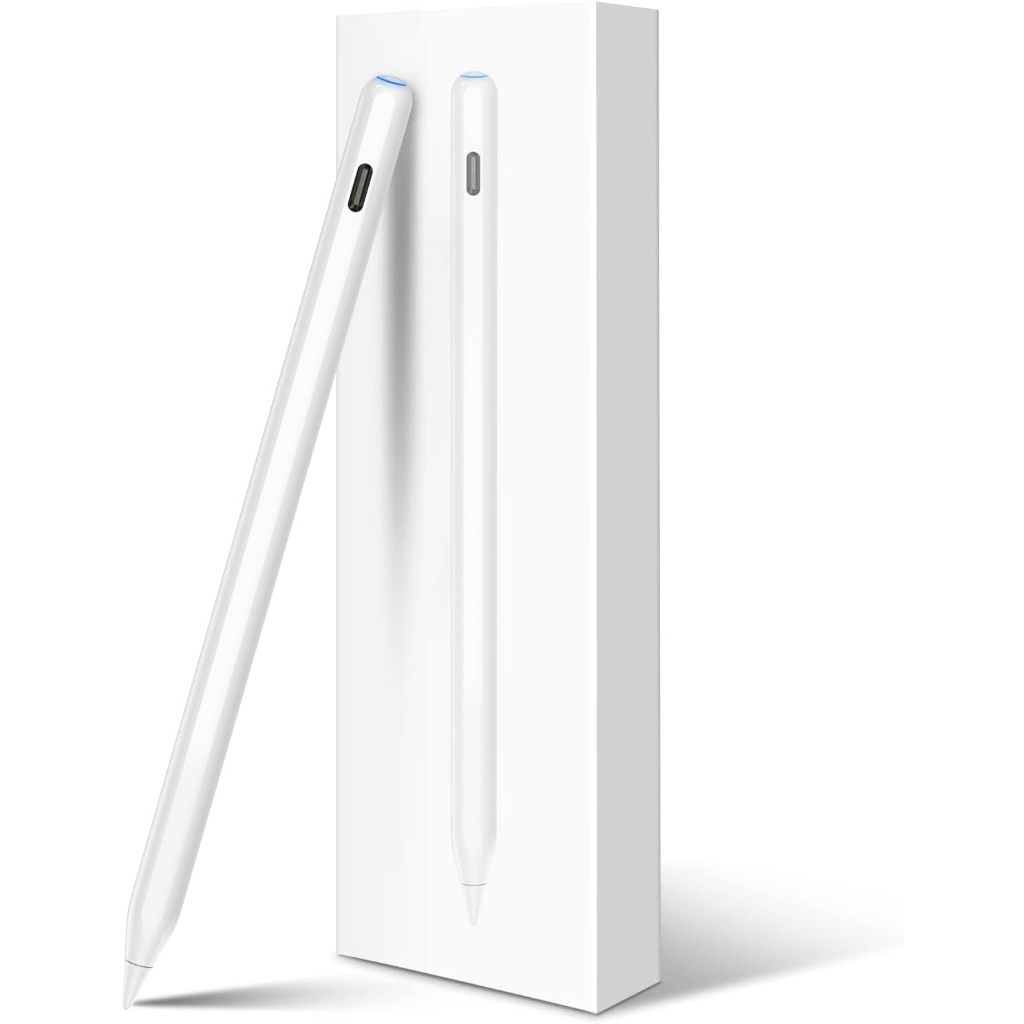 Caneta Stylus 2ª Geração Carga Magnética Sem Fio, Compatível com iPad Pro 11/12.9, Air 4/5, Mini 6, Branca