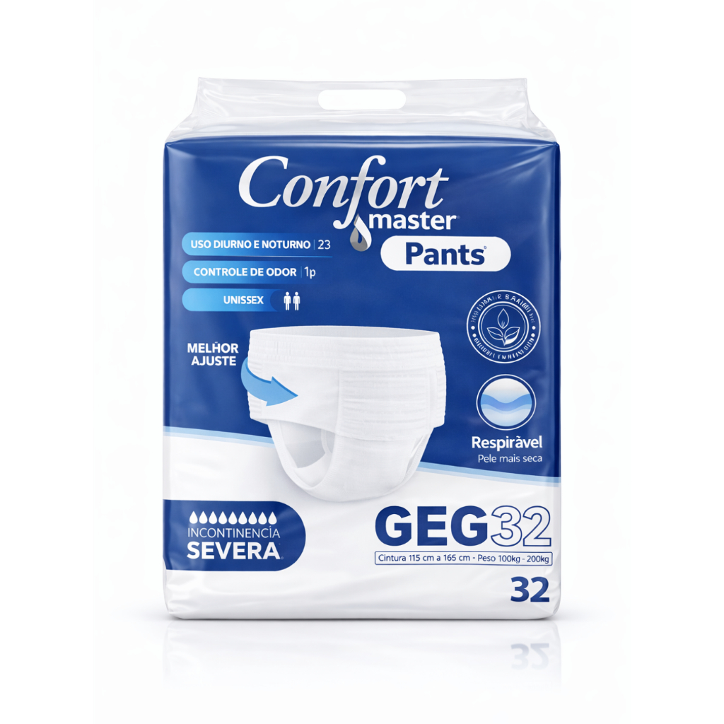 Fralda-Calça Geriátrica | Master Pants | G/EG | 32 unid | Adulto | Conforto e segurança
