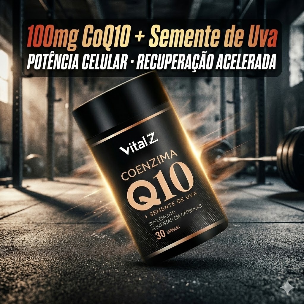 Coenzima Q10 + Extrato de Semente de Uva | Vital Z – Antioxidante, Energia e Saúde  30 Cáps