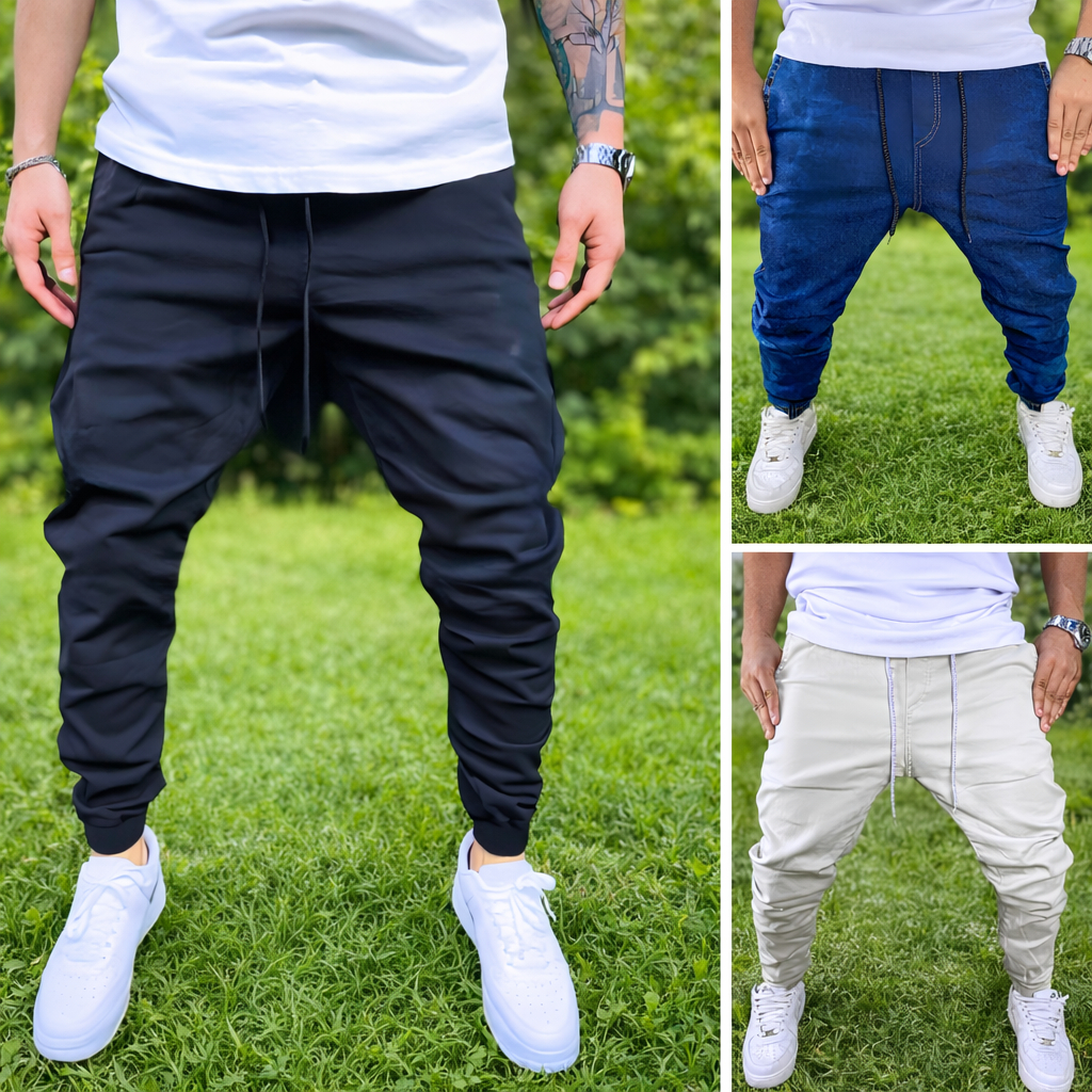 Calças Jogger Masculinas Com punho Streatwear Premium