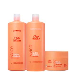Kit Wella Professionals Invigo Nutri-Enrich Salon Máscara (3 produtos) em Oferta na Shopee