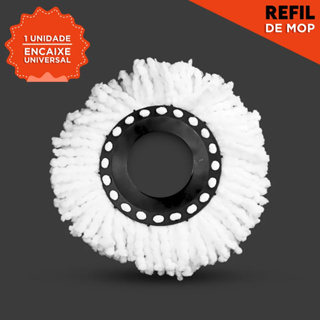 Refil Mop Giratório 16,5cm Microfibra Premium Kit 2un Lavável Alta Absorção Spin Flash Limp em Oferta na Shopee
