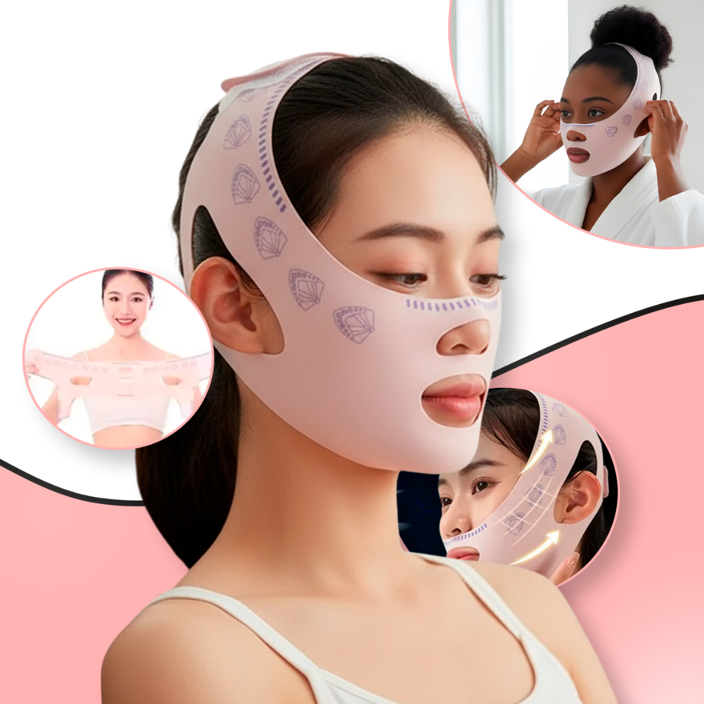 Máscara Modeladora Facial V-Line Lifting Instantâneo Definição do Rosto Modelagem  Rejuvenecedora em Oferta na Shopee