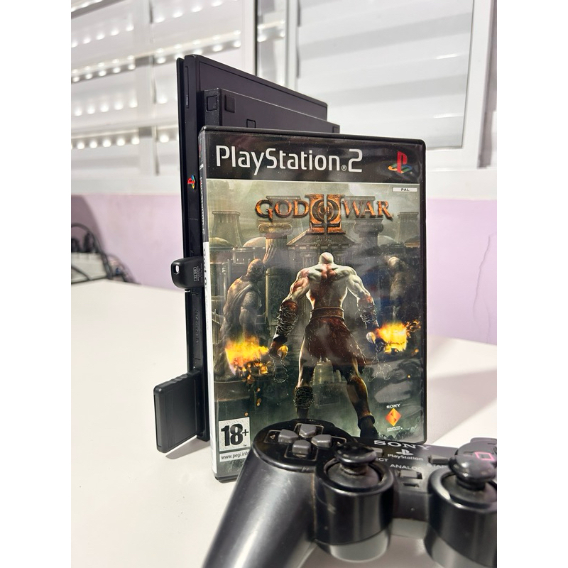 PlayStation 2 Slim Desbloqueado + Controle Transparente + Jogo 🎮