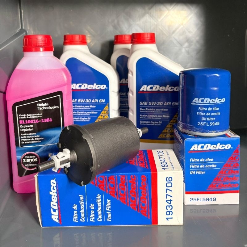 Kit Troca de Óleo 5W30 100% Sintético ACDelco + Filtro de Óleo + Filtro de Combustível | Alta Proteção do Motor