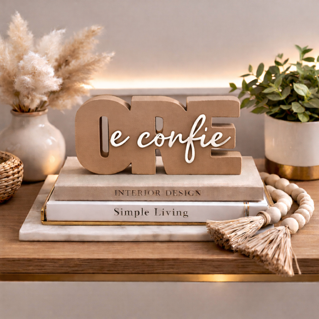 Letreiro Decorativa “Ore e Confie” – Mensagem de Fé para Seu Lar | Presente Religioso e Cristão em Oferta na Shopee