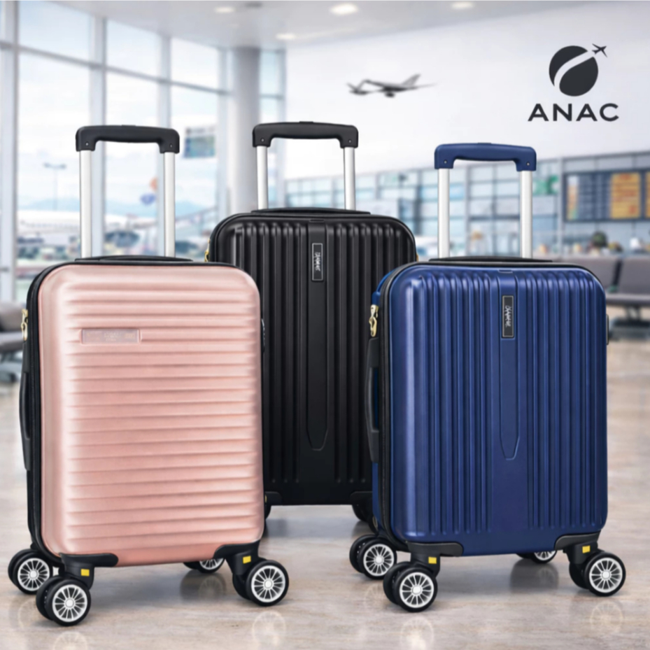 Mala de Bordo 10KG Rígida ANAC ABS Rodas 360° Removíveis | Cadeado Viagem em Oferta na Shopee