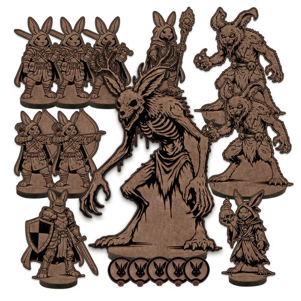 Kit RPG de Páscoa em MDF – Miniaturas + Tokens