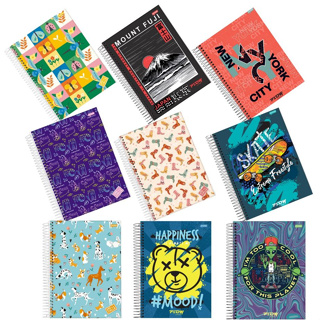 CADERNO 20 MATERIAS ESPIRAL MASCULINO E FEMENINO VARIAS MARCAS em Oferta na Shopee