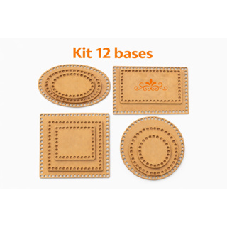 Base em Mdf para Cesto Fio de Malha Crochê - Kit Diversos Tamanhos 12 Un em Oferta na Shopee